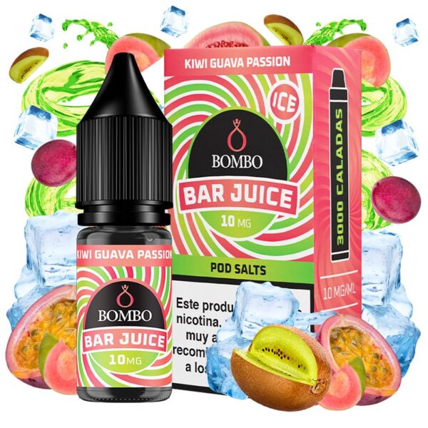 bombo bar juice kiwi passion guava 10 mg