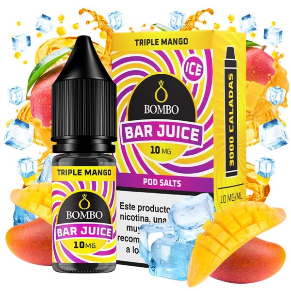 bombo bar juice triple mango 10 mg