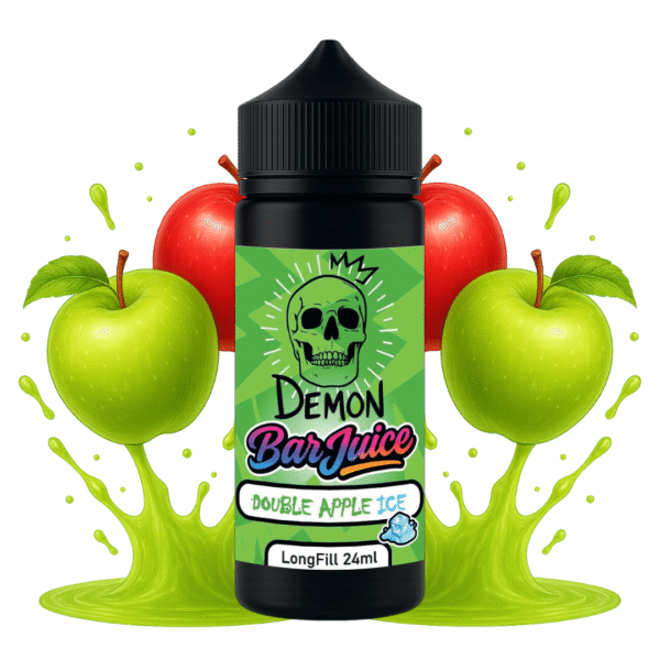 DEMON ELIQUIDS LONGFILL DOUBLE APPLE ICE  24ML